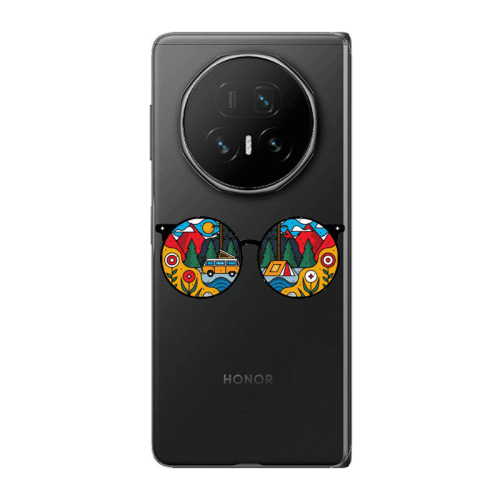 Honor Magic V5 Round Glasses Transparent Silicone TPU Θήκη
